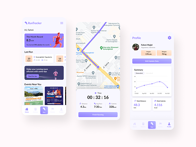 Running Tracker Mobile App Design