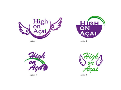 Haigh on Acai logo options acai art branding coffeeshop design designer digital art illustration illustrator logo logo design vector