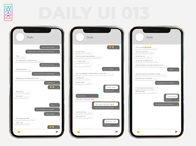 Daily UI Dribble app app design art conversation daily 100 challenge daily ui daily ui 013 dailylogochallenge design flat icon illustraion minimalist mobile ui ui uiuxdesign user interface vector wacom intuos