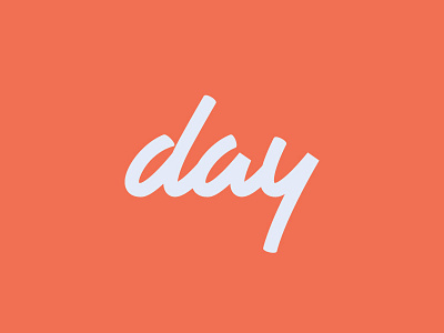 Day accident lettering typography word mark
