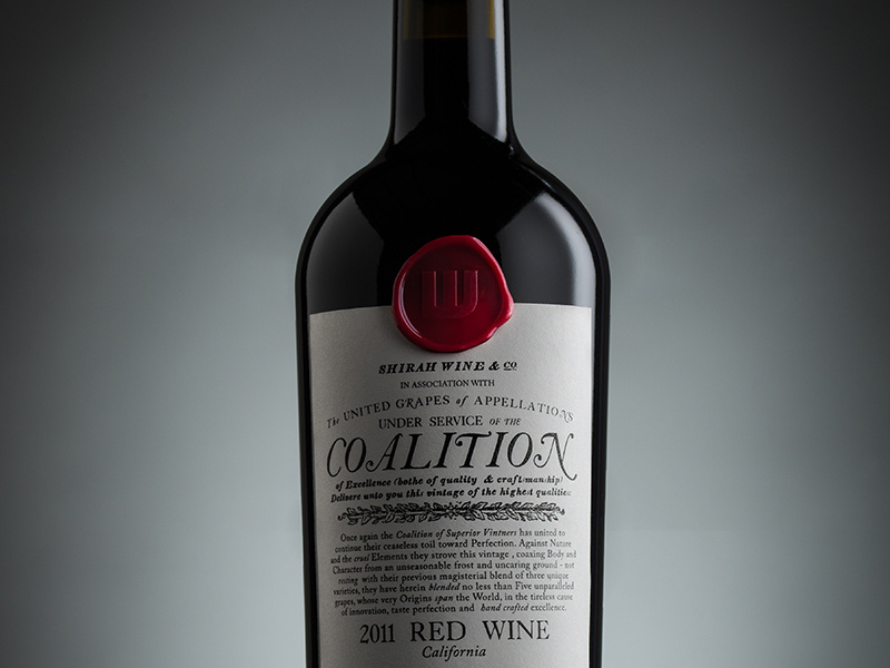 Coalition 2011 Wine with Wax Seal by Yael Miller on Dribbble