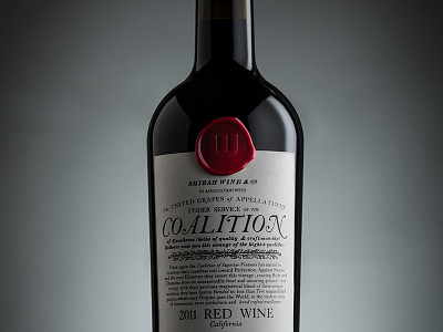 Coalition 2011 Wine with Wax Seal