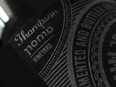 Black on Black Wine Label black label packaging typography velvet wine