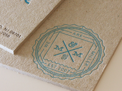 Miller - seal (in print) card letterpress logo seal