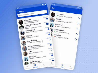 Clean Chat App app chat chat app chat ui chatbot clean conversation home screen list ui live chat message app minimal mobile phone app searching simple simple design ui ux virtual