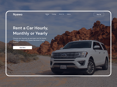 Rent Car Landing Page car car landing page clean concept design design landing page landing pages landingpage minimalist rent car rent car landing page travel travel web ui ux website