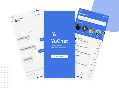 Chat App - YuChat chat chat app chatting chatting app clean concept design design message message app mobile ui ux