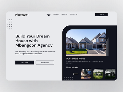 Mbangoon - Agency Landing Page app clean concept design home interface landing page layout minimal minimalist offer product design property real estate ui ui design uiux ux web website