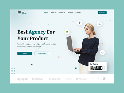 Agency Landing Page agency agency design agency website clean concept design design landing landing page landing page design landingpage software house design ui ui design ux web web design website design