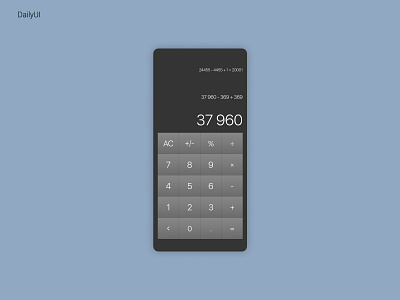 Daily UI #004 - Calculator dailyui design ui