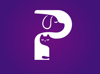 p letter for pet logo brand identity business cat and dog cat logo design dog logo illustrator logo minimal modern p letter p logo pet pet logo pets petshop unique