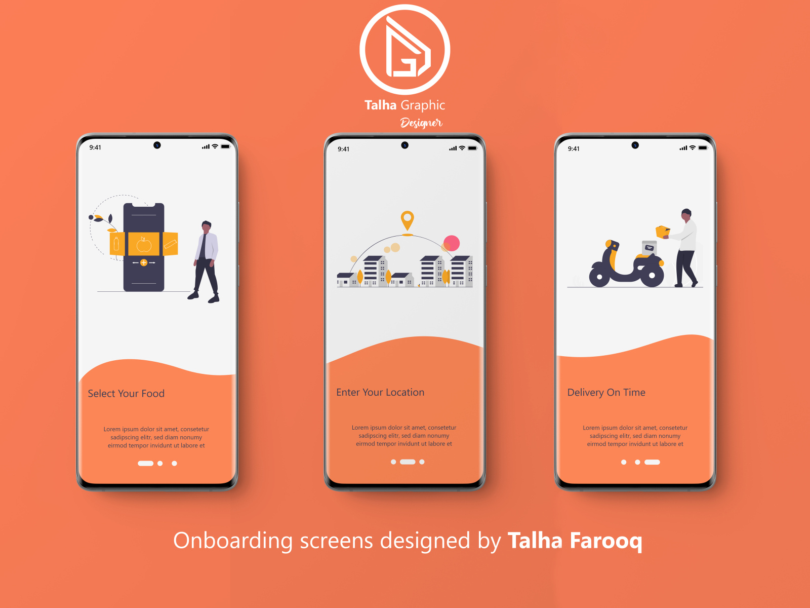 on boarding / app design by Talha farooq on Dribbble