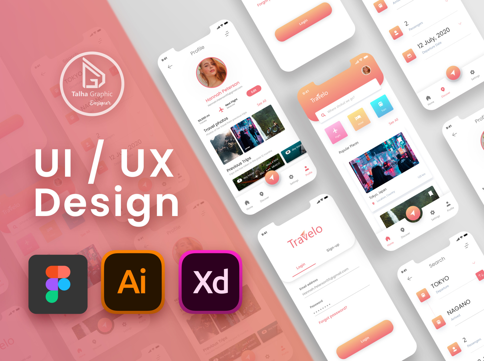 Ui ux screens by Talha farooq on Dribbble image.