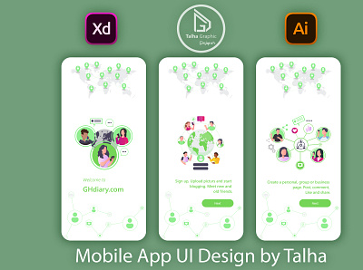mobile app ui ux design app branding design graphic design illustration illustrator ui ui ux design unique user interface