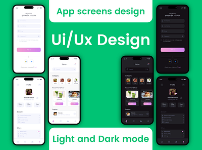 UI UX design for mobile app dark mode ui ui ux design ux