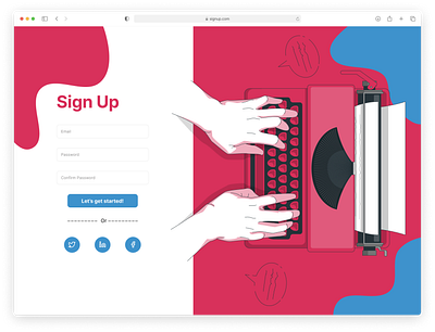 Color Constrast form 2 - Sign Up app design form registration signup ui ux web