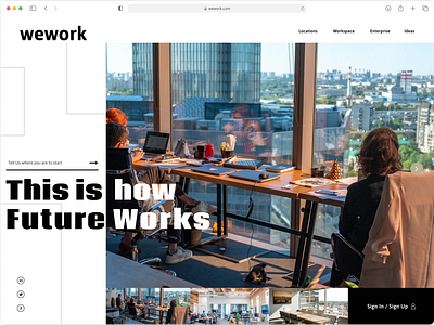 Redesign - wework design home landing onboarding ui ux web