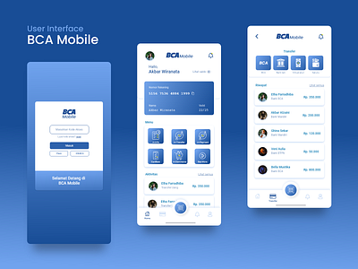 BCA Mobile Apps - UIDailyDesign adobexd app banking banking app design landingpage ui uidesign uiuxdesign ux