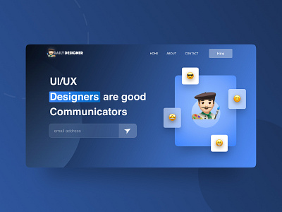 UI / UX Designers are good Communicators creativity design hiring job portal landing page ui uiux user experience design user interface design ux uxdesigner