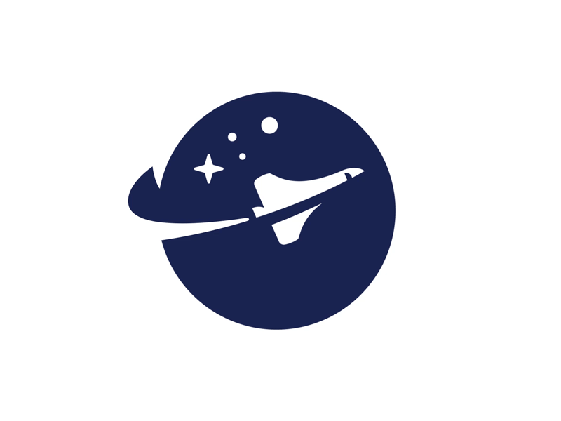 Animated Logo for SlingShot 2d animation cosmos logo logo animation motion plane planet sling space stars