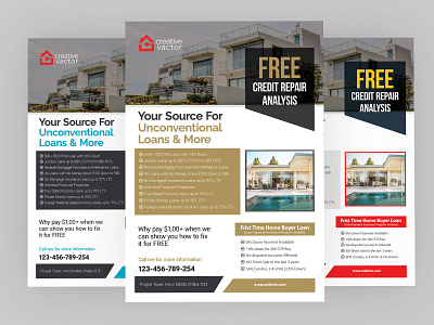 Real Estate Flyer Template advertisement advertising agency agent brochure design broker bundle business commercial flyer flyer design home leaflet lease loan magazine mortgage negotiator postcard design