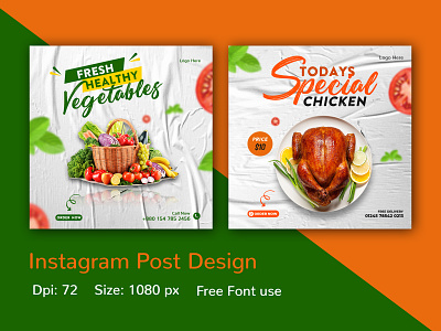 Food Social Media Design | Facebook Ads | Creative Post Design
