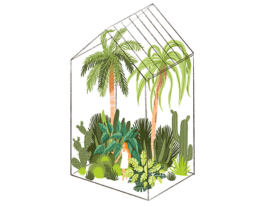 Life & covid #3 captivity dessin drawing freedom glasshouse illustration nature photoshop plants vegetation