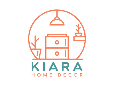 KIARA HOME DECOR LOGO branding design icon illustration logo ui vector