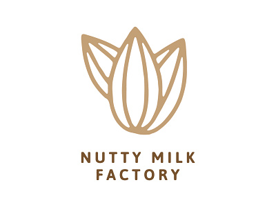 NUTTY MILK FACTORY LOGO branding design icon illustration logo typography ui vector