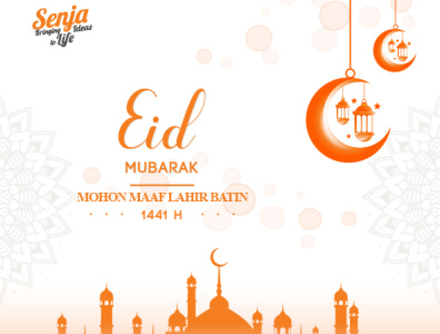 SENJA EID MUBARAK 2020 - GREETING - FEED brand design brand identity branding design flat illustration illustrator logo minimal typography