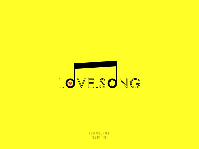 LOVE SONG - LOGO branding design flat icon identity illustration logo minimal typography vector
