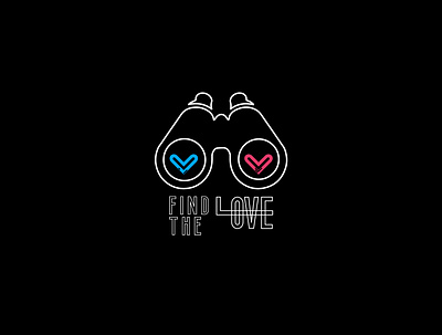 FIND THE LOVE branding design flat icon identity illustration illustrator logo minimal typography vector