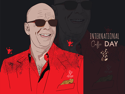 MY FAVORITE ACTOR - BRUCE WILLIS branding design flat icon identity illustration illustrator minimal typography vector