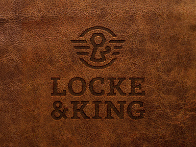 Locke & King Logo ampersand brand branding design graphic graphicdesign hex icon key keyhole king logo logo design logodesign typography vector wings