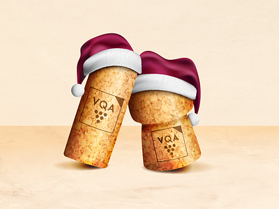 Ontario Craft Wineries 2019 Holiday Card Illustration
