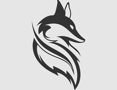 Wolf Leaf Logo Design Vector art