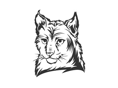 Cat Mascot Logo Design Vector