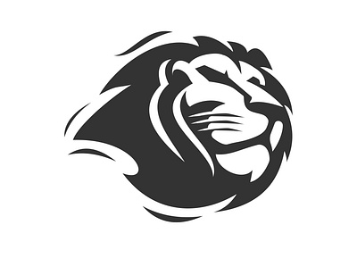 Lion Head Logo Design Vector silhouette