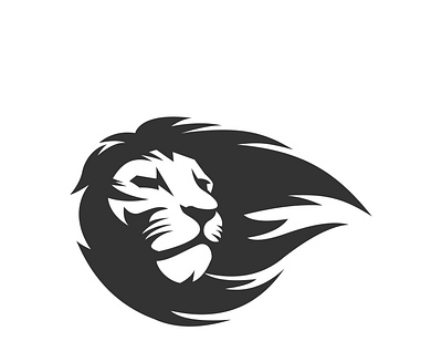 Lion Head Logo Design Vector silhouette