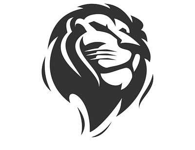 Lion Head Logo Design Vector silhouette