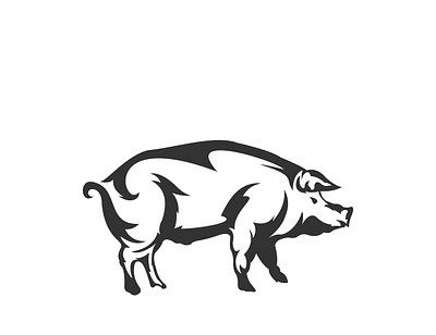 Pig Logo Design Vector pink