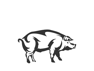 Pig Logo Design Vector