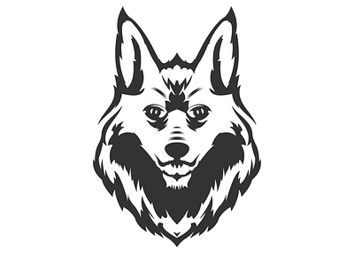 Wolf Mascot Logo Design Vector abstract