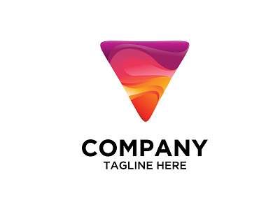 Volcano Colorful Logo Vector