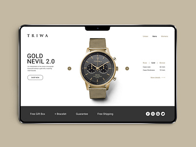 Daily UI #003 • Triwa Landind Page app dailyui design figma flat illustration landing photoshop ui ux web