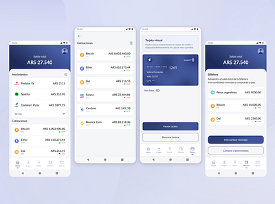 Crypto Wallet/Exchange app crypto currency design exchange mobile ui ux visual wallet