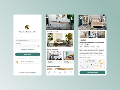 Rental searching aparment app booking design mobile product rent ui ux