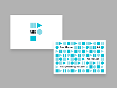 DJ Fredster Branding bold branding businesscard clean design dj identity marketing modern pattern simple stationery