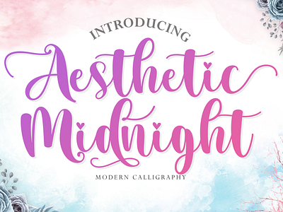 Free Font - Aesthetic Midnight beautiful font beautiful script font beautiful typography font fonts lettering typography