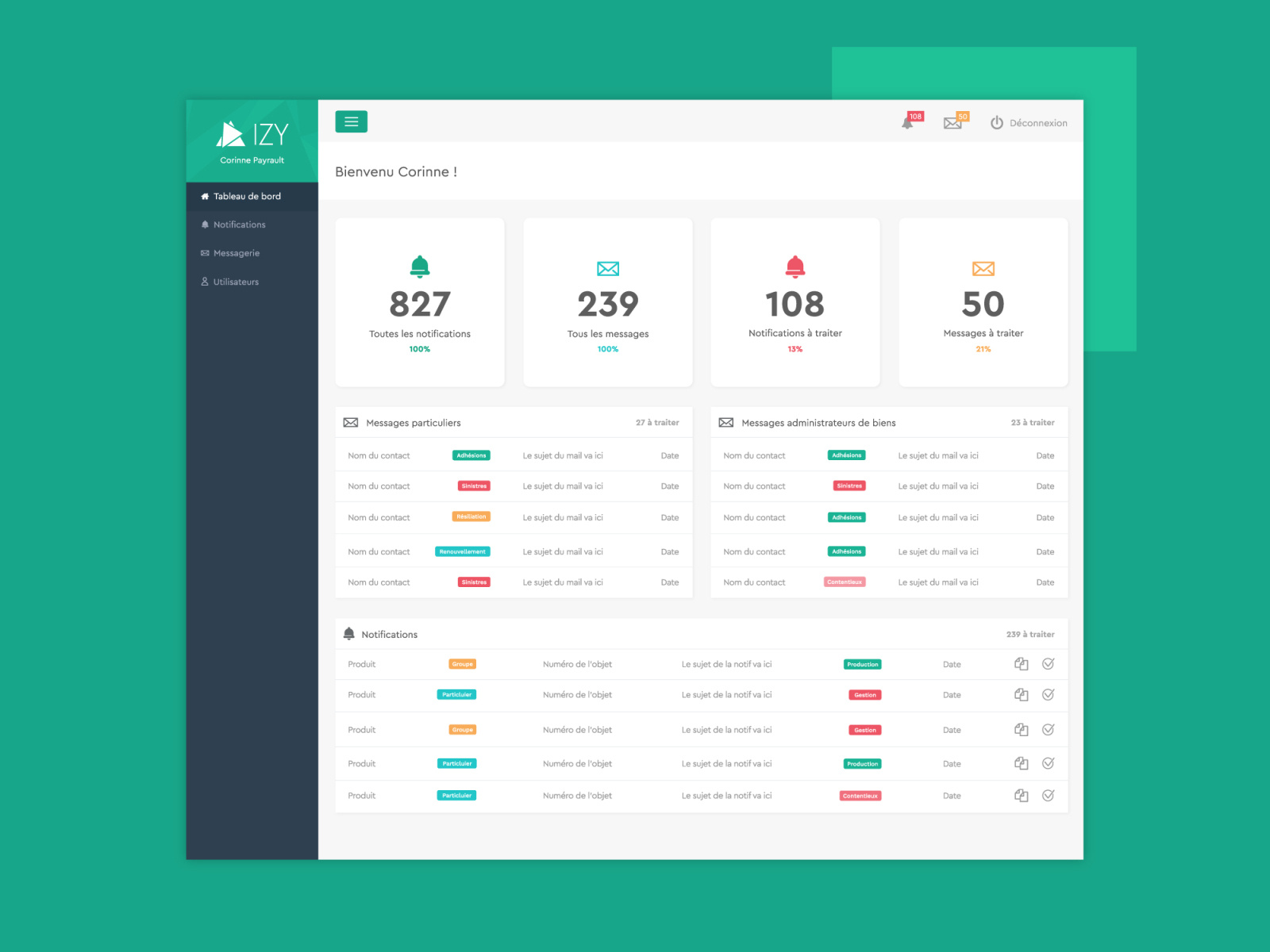 Insurance To-Do List Dashboard UX UI by Linda Harold on Dribbble